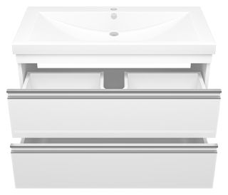 Подвесная тумба под раковину Misty Ингрид 90см белый